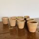 Lot de 10 pots en terre cuite circa 1930 graineterie