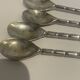 4 silver-plated metal fruit mocha teaspoons