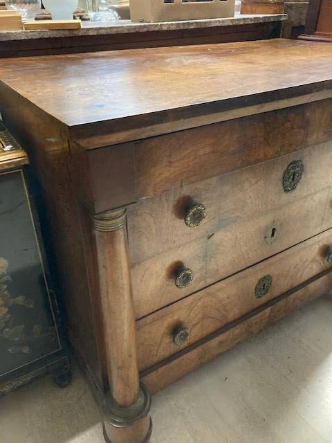 Empire style 4-drawer chest of drawers