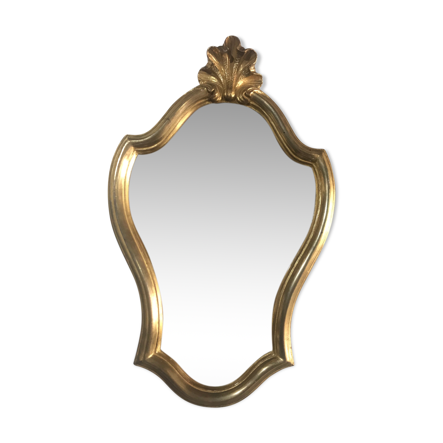 Old wood and plaster mirror - 52x32cm