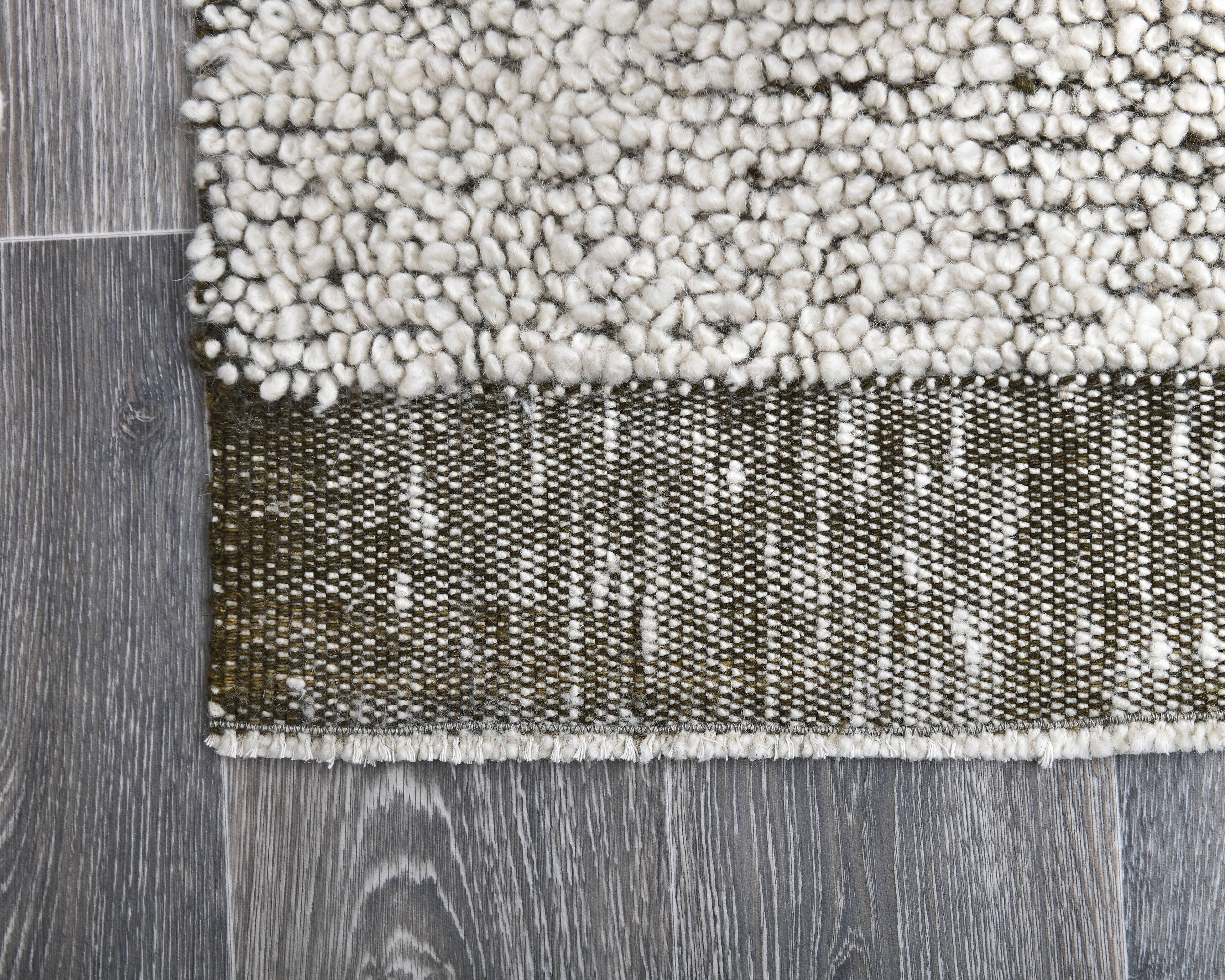 2x7 Green White Turkish Vintage Runner Rug 66x231Cm