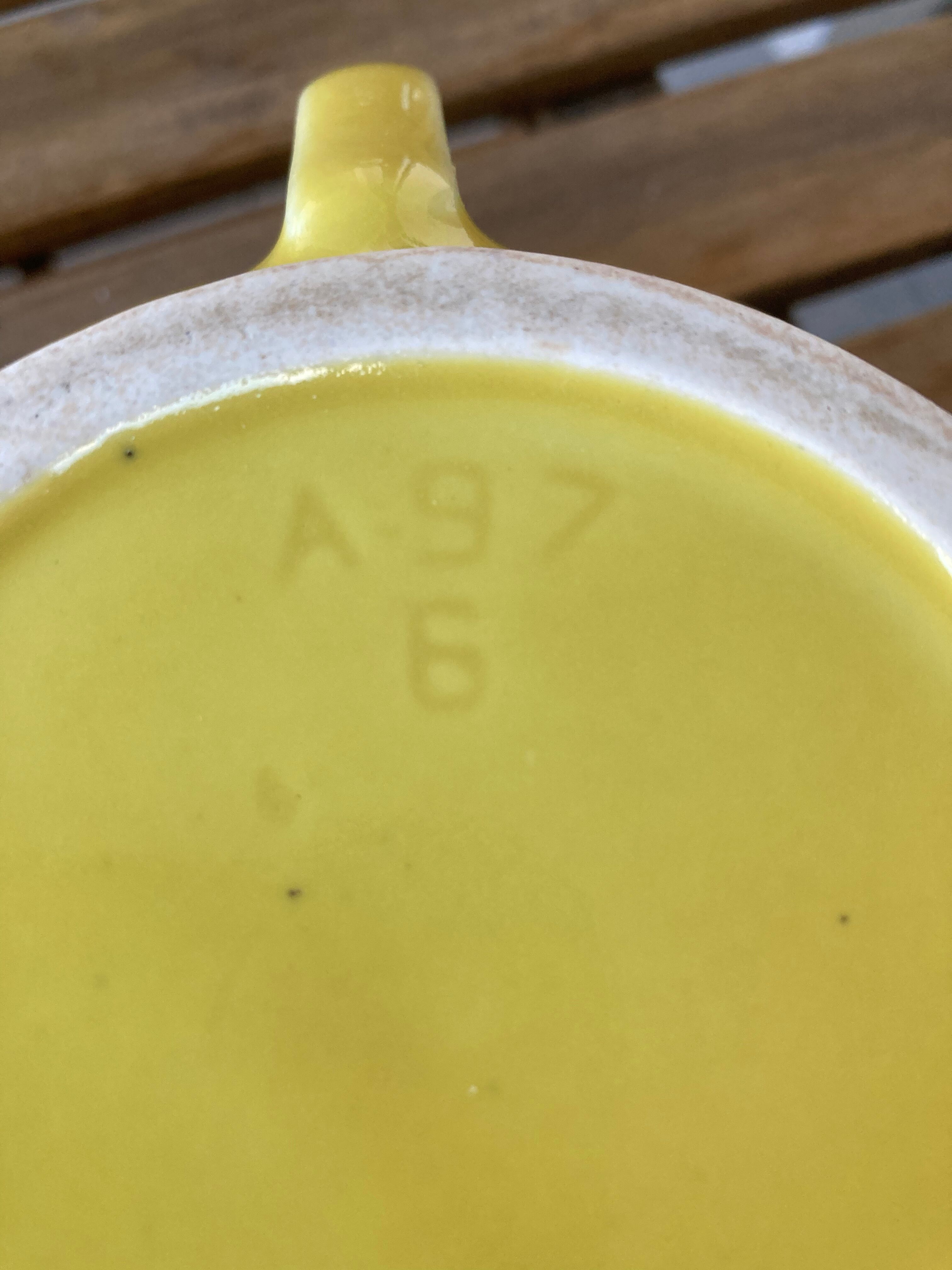 Yellow vintage teapot