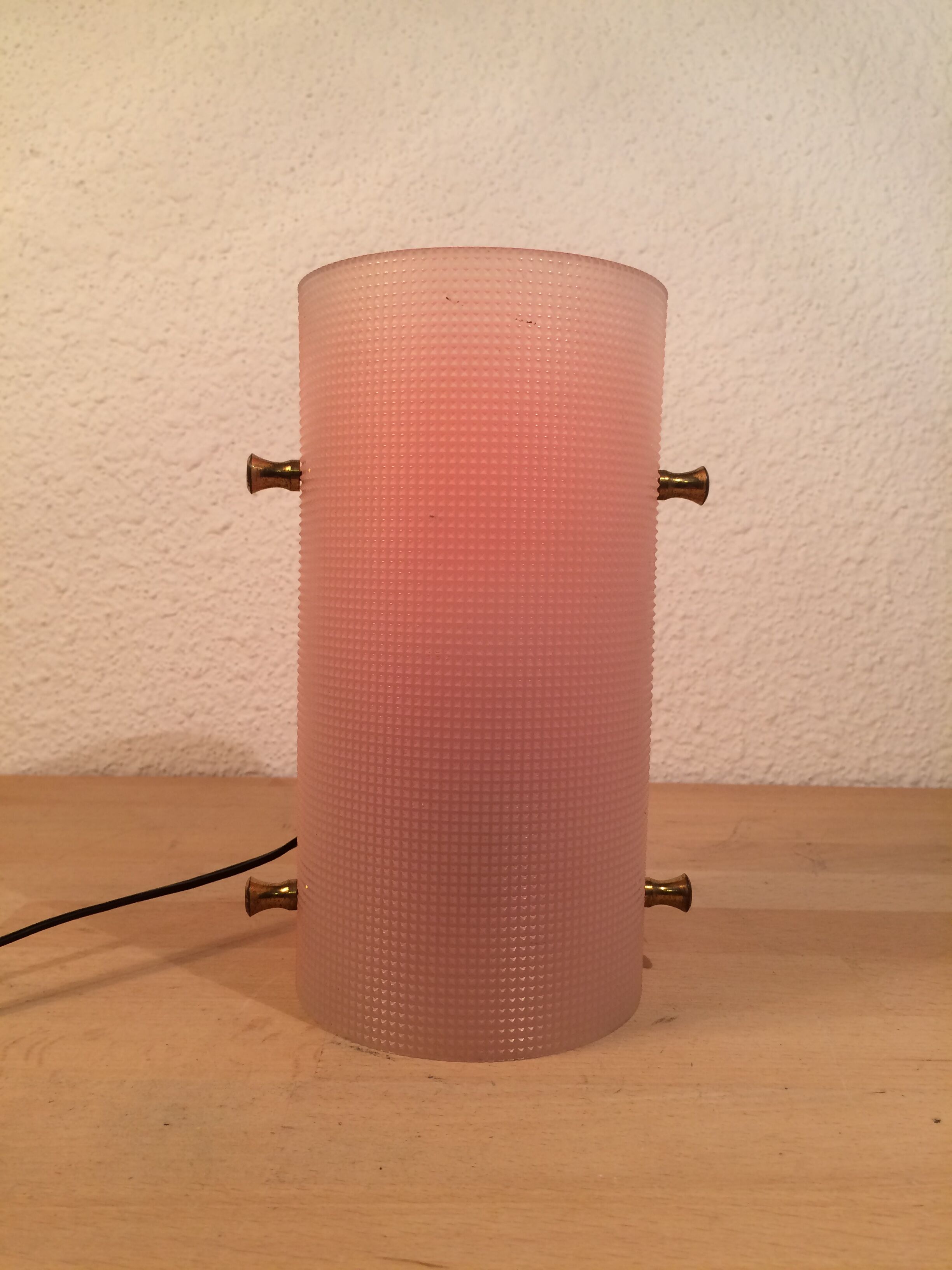 Orange lamp space age 70s cylindrical