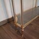 Console "Hollywood Regency" en laiton, plexiglas et verre, circa 1970