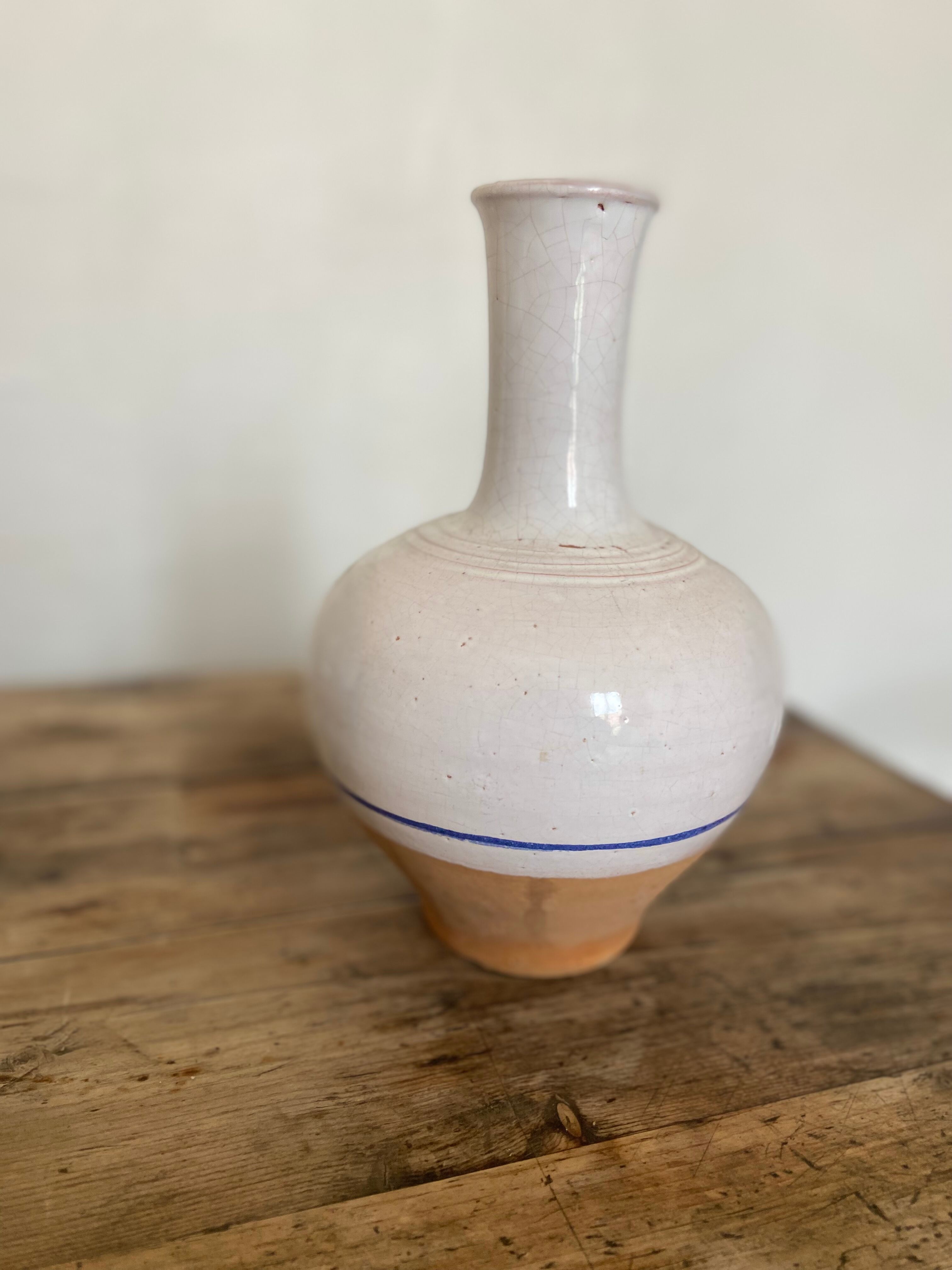 enamelled terracotta vase