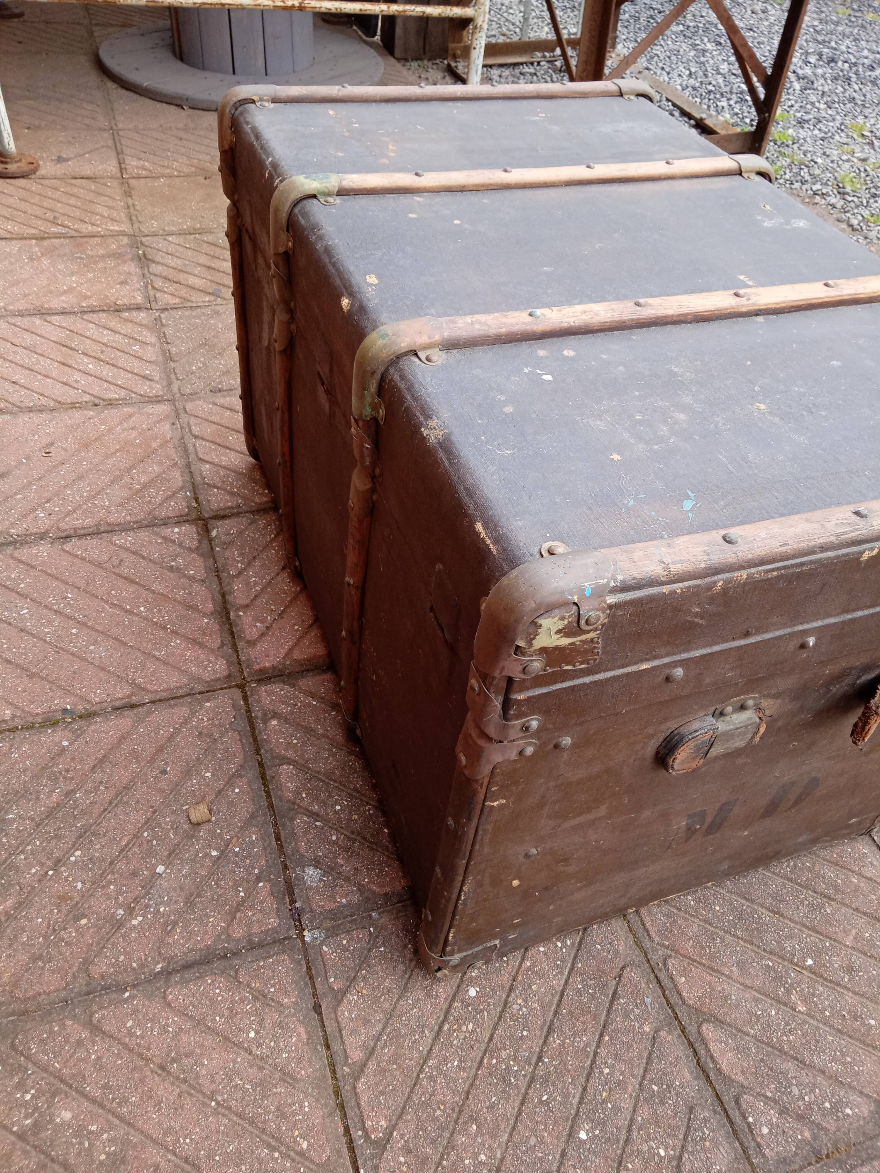Old travel trunk