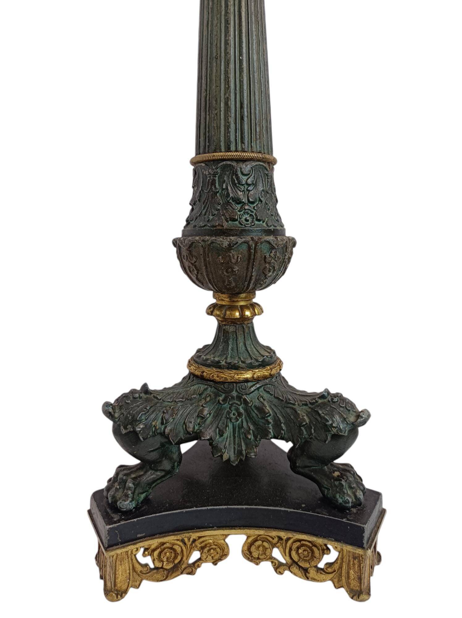 Lampe table française Second Empire, régule et laiton, XIXe