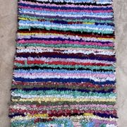 Tapis Marocain Boucherouite coloré - 100 x 183 cm