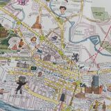 Beautiful map / Poster of Glasgow 1960's