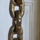 Brutalist floor lamp with chain links