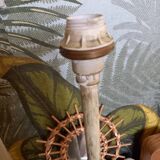 Patinated metal lamp base