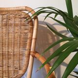 Lot of two light rattan chairs