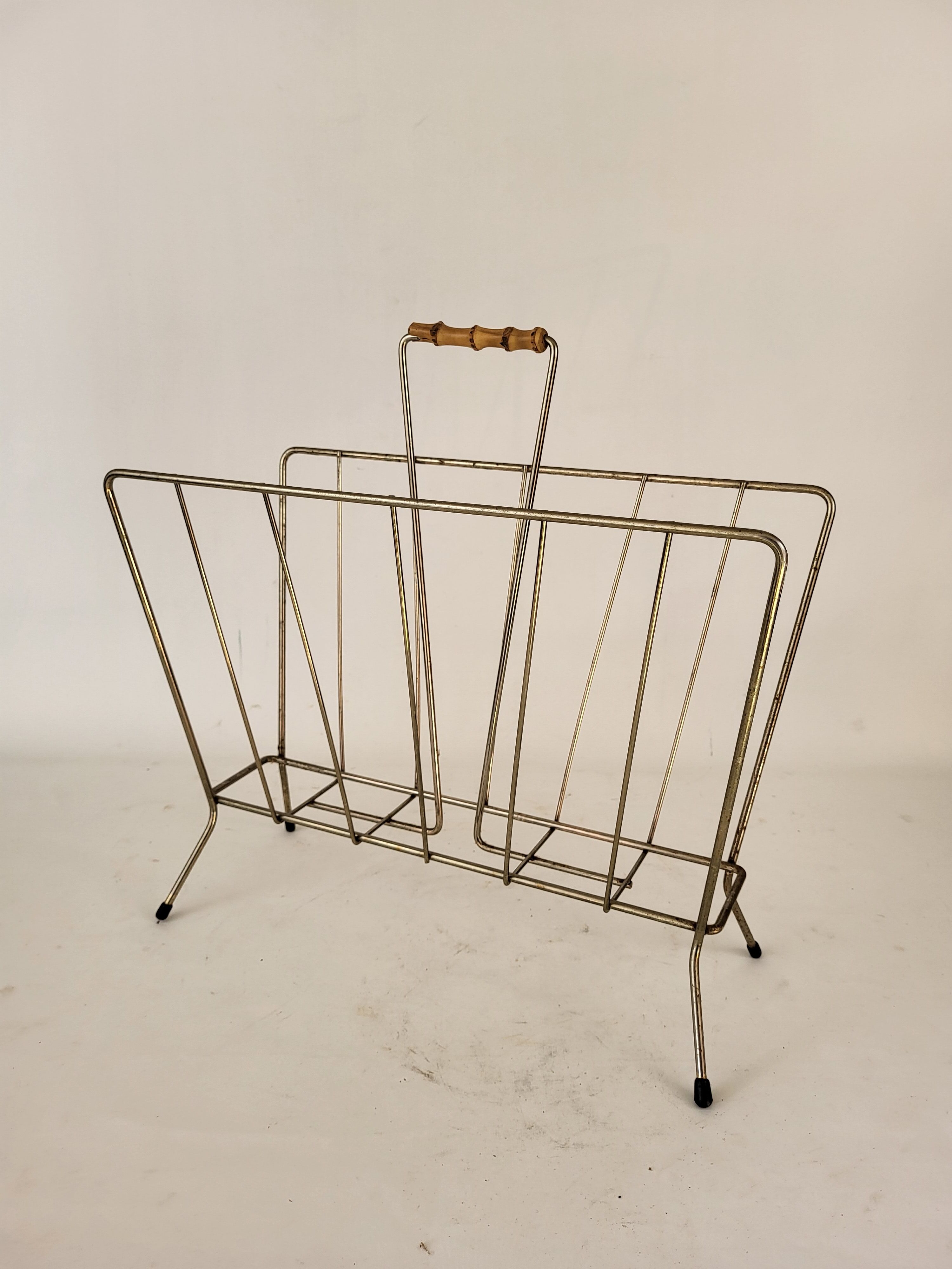 Gilded metal magazine rack 50/60s
