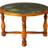 Table basse scandinave avec plateau en marbre