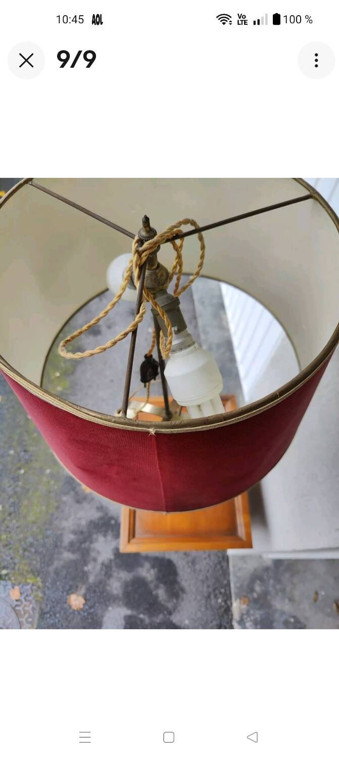 Lampe de table Sphère Armillaire Des Années 60 En Laiton