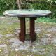 Art Deco round table in green marble