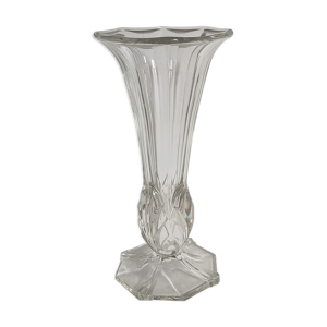 Vase haut à pied Art-Déco en