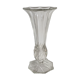Art-Deco high foot vase in molded crystal early twentieth century