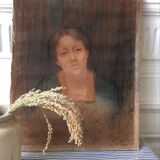 Bucolic old portrait painting