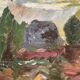 Mid-Century Oil on Canvas "Landscape" by Gunnar G, Vintage & Framed 49x41cm