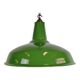 Suspension industrielle en émail vert de Jackson Electrical Co., années 1960