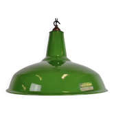 Industrial Green Enamel Pendant Lamp from Jackson Electrical Co., 1960s