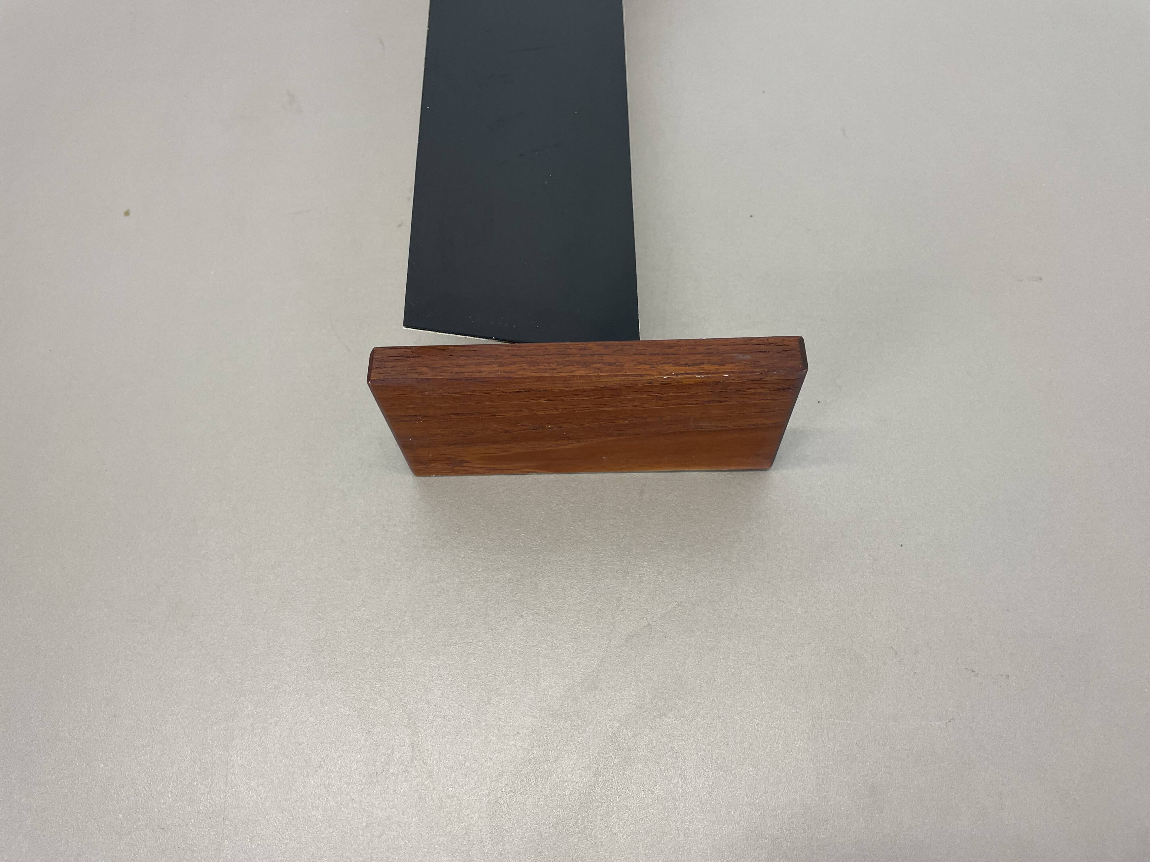 cubic Large 38cm Teak and Metal adjustable wall light element, Germany 1950s