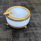 Antique ashtray in white opaline and brass, neoclassical style.