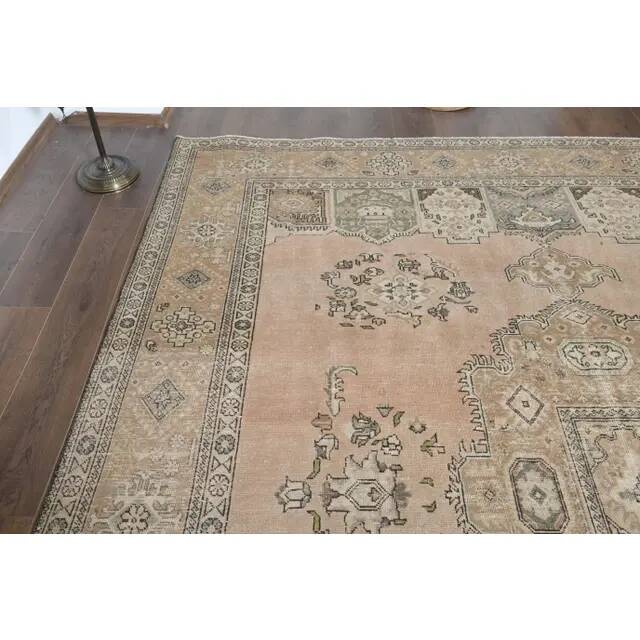 1970s Vintage Persian Handmade  Orange Oversized Area Rug 286x387