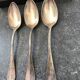 Series of 12 teaspoons in silver metal