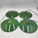 4 enameled sheet metal pendant lights