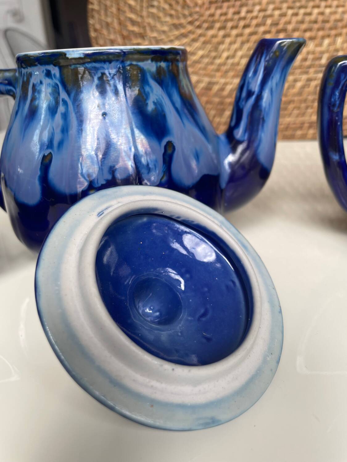 Old enameled coffee pot