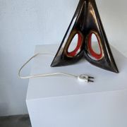 1950s ceramic table lamp, free form