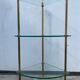 Neoclassical corner or corner seat, 3 levels in white tempered glass