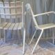 Pair of white garden armchairs