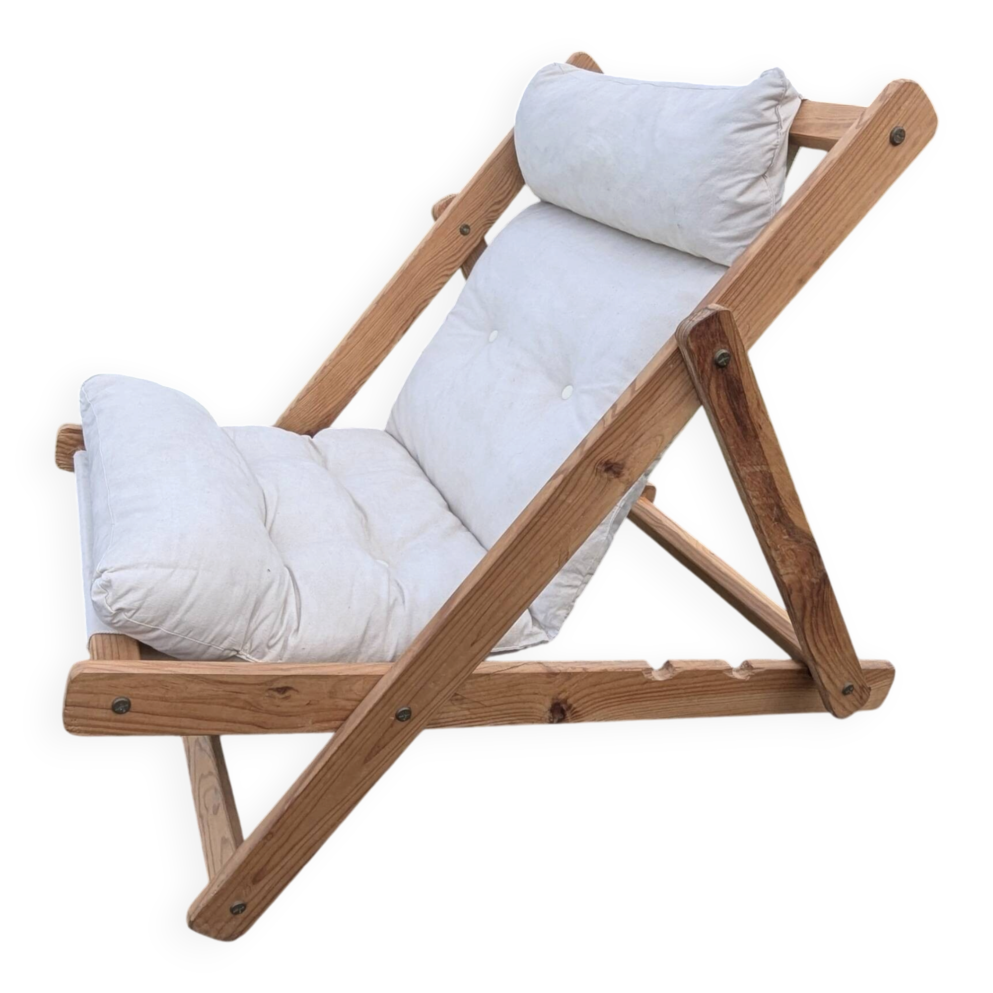 Adjustable Kon-Tiki armchair in pine by Gillis Lundgren for Ikea 70 80