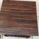 Pair of vintage 70s chrome zebrano wood bedside tables
