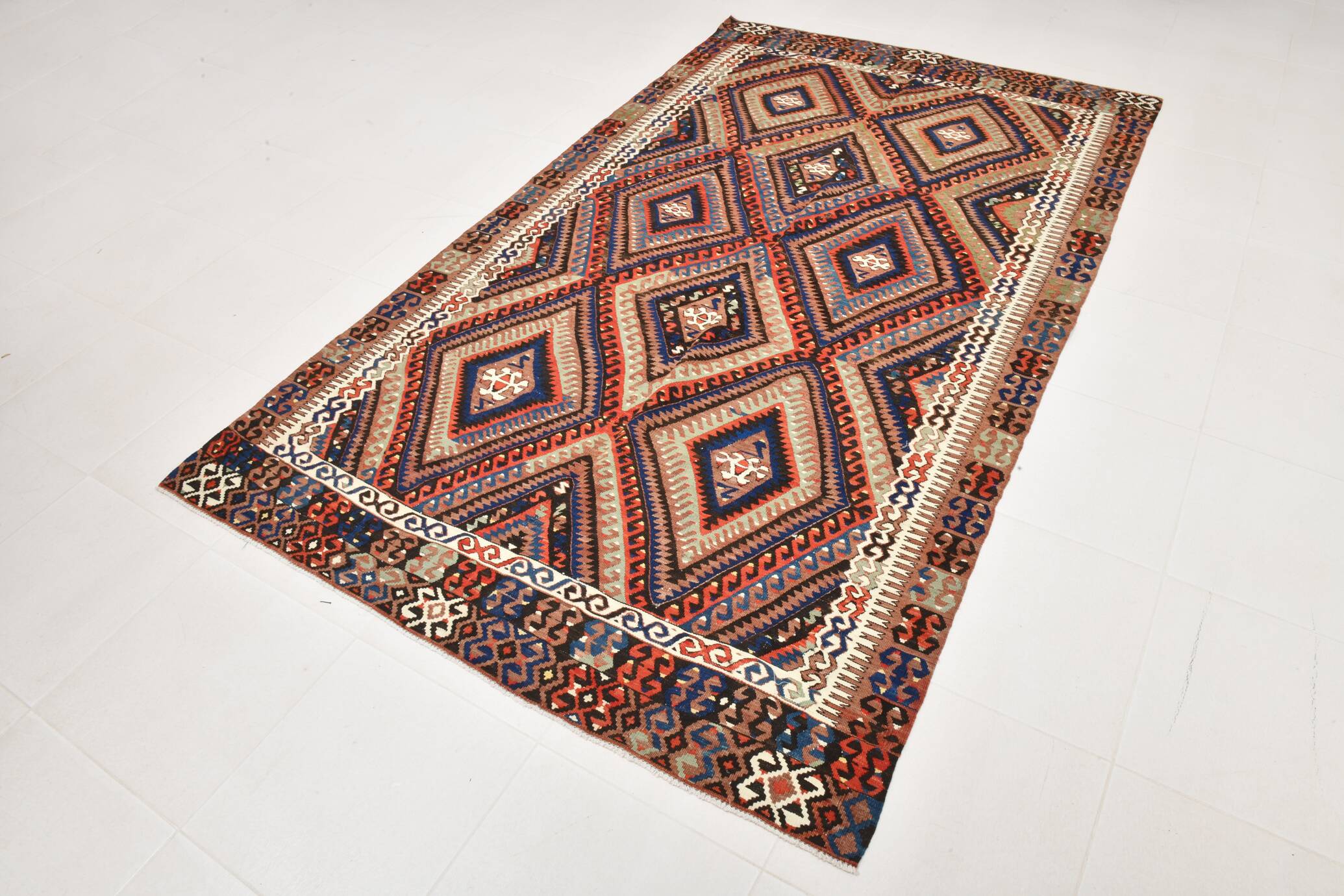 Mid Century Modern Turkish Kilim Rug, 157x265 Cm