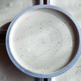 5 assiettes à dessert en grès