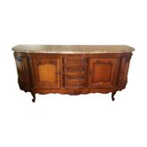Buffet led cherry style louis XV marble tray