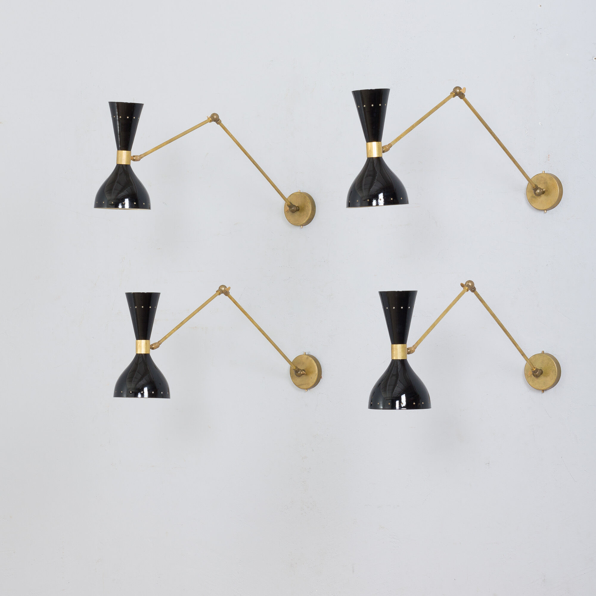 Set of 2 Italian sconces adjustable wall lamps