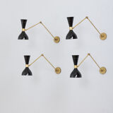 Set of 2 Italian sconces adjustable wall lamps