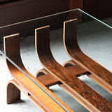 Coffee table with a steam-bent base by Ilse Möbel, 1960’s