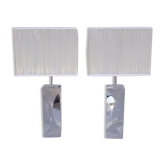 Paire de lampes rectangulaires années 1970
