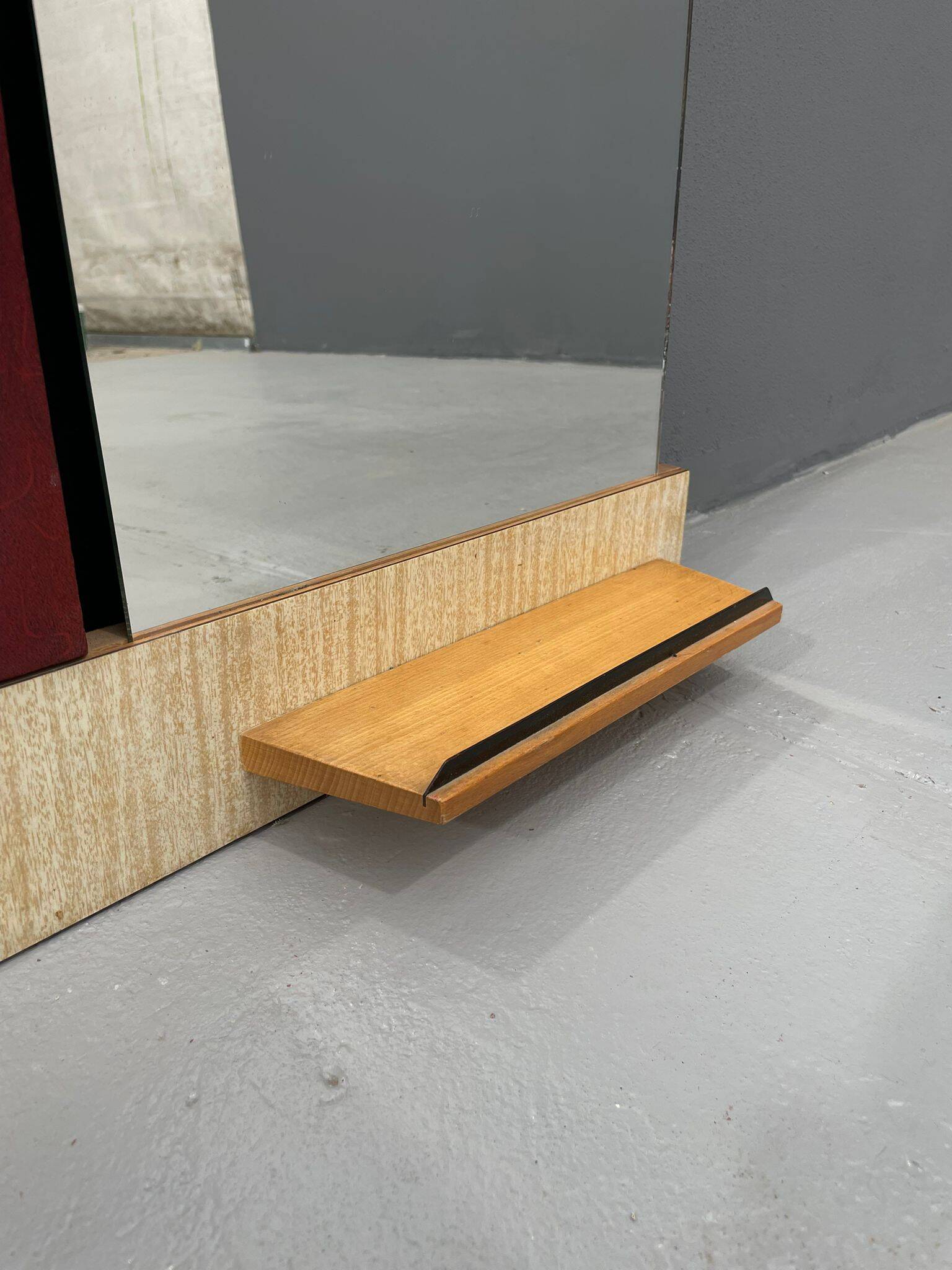 Vintage Wall-Mounted Hallway Panel with Hooks, Mirror & Shelf, 1960s