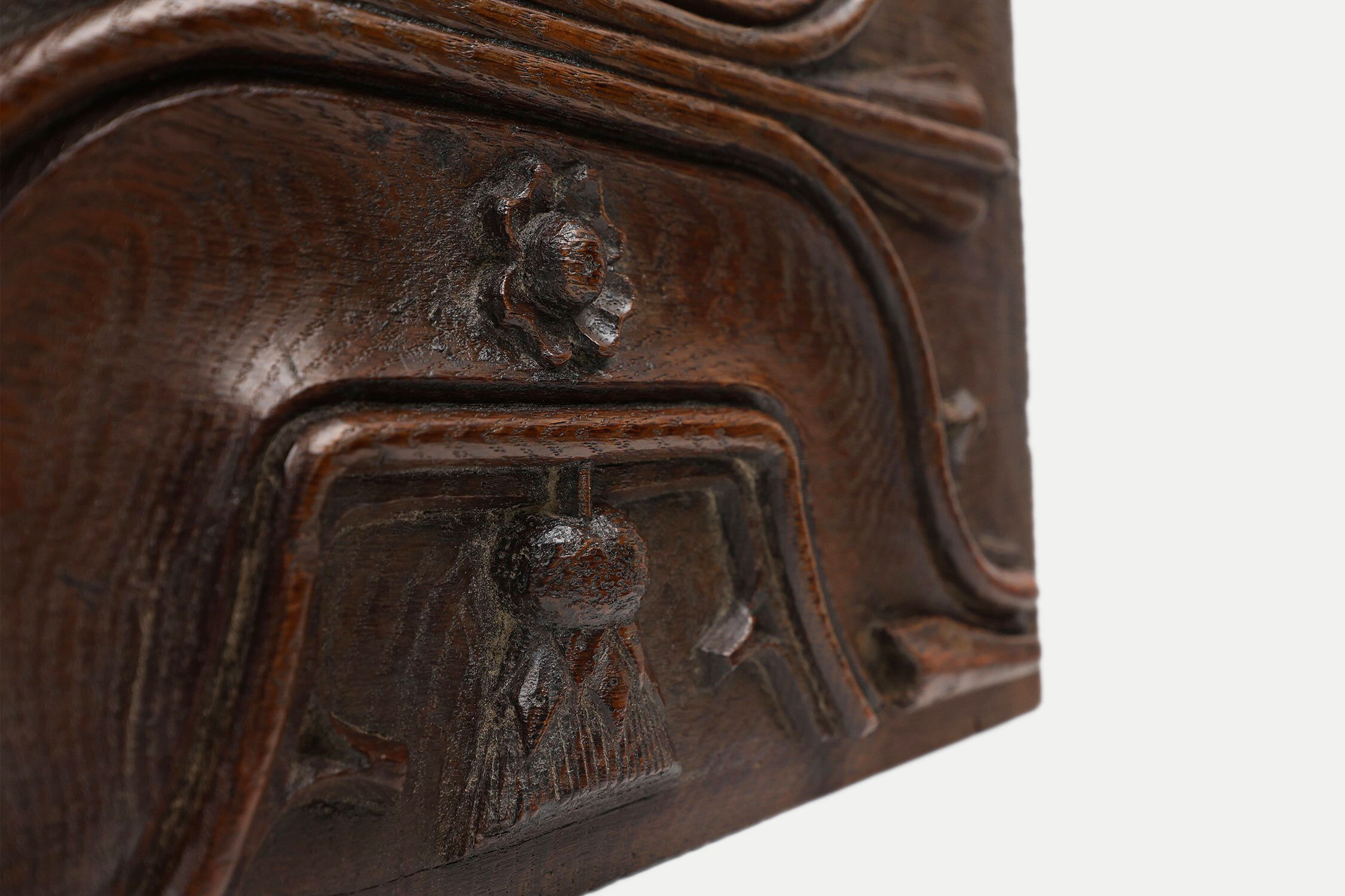 Gothic Sculpted Panel in Oak, Belgium, 16th century