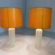 Set of 2 large glass table lamps 1960’s
