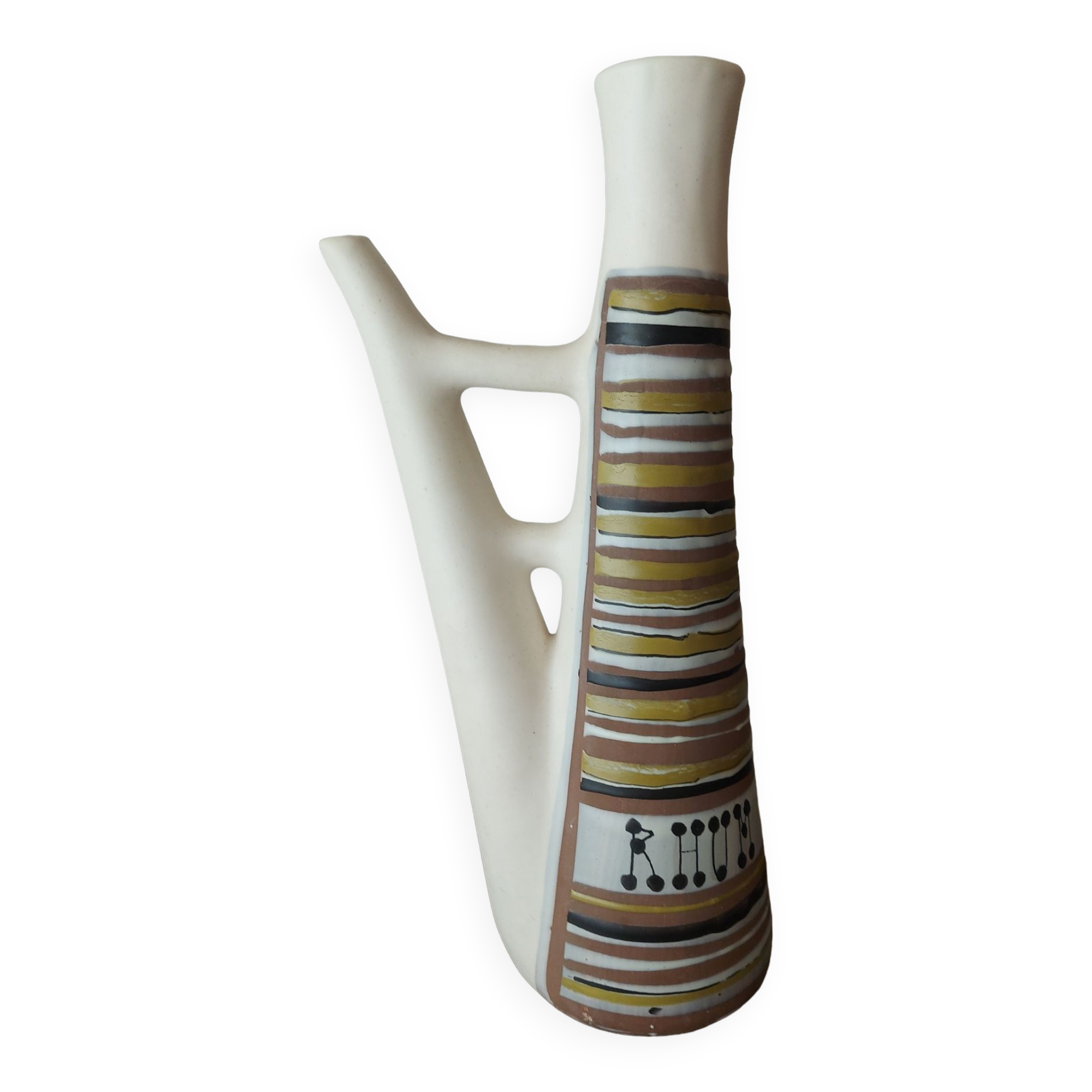 Ceramic pitcher " rum " roger capron , vallauris