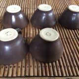 Series of 5 sandstone cups