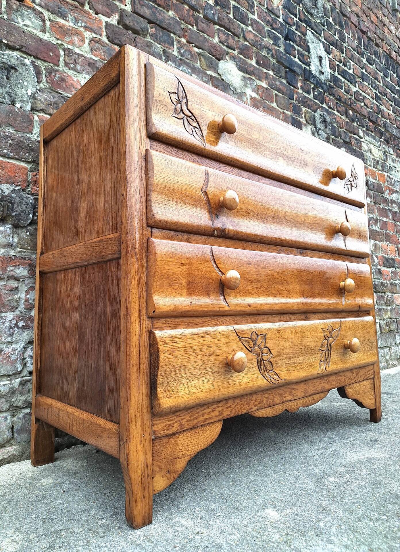 Art Deco commode, vintage antique piece with marble top.